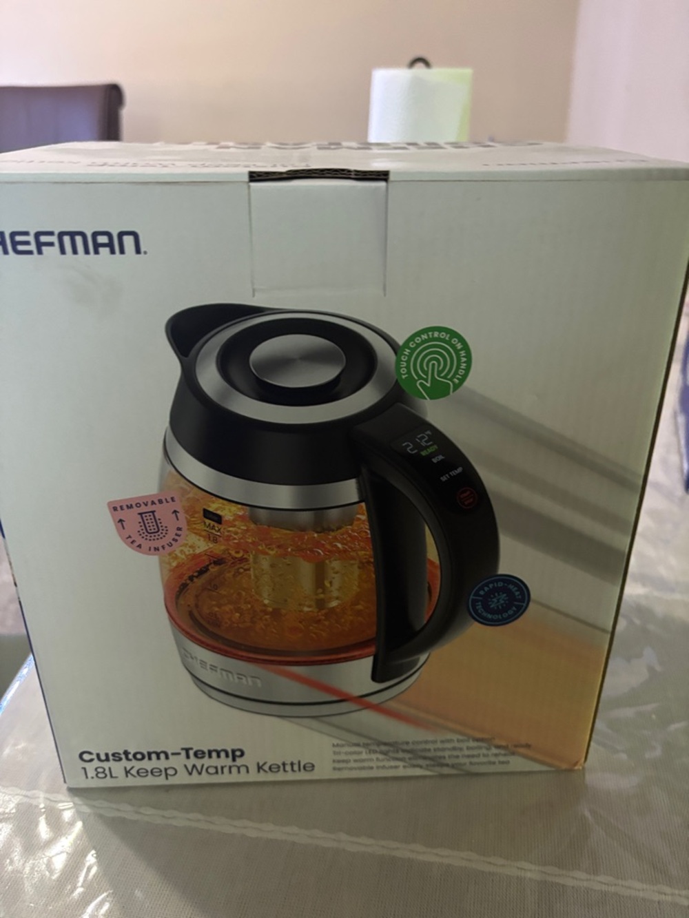 1.8L Custom-Temp Keep Warm Kettle in Black